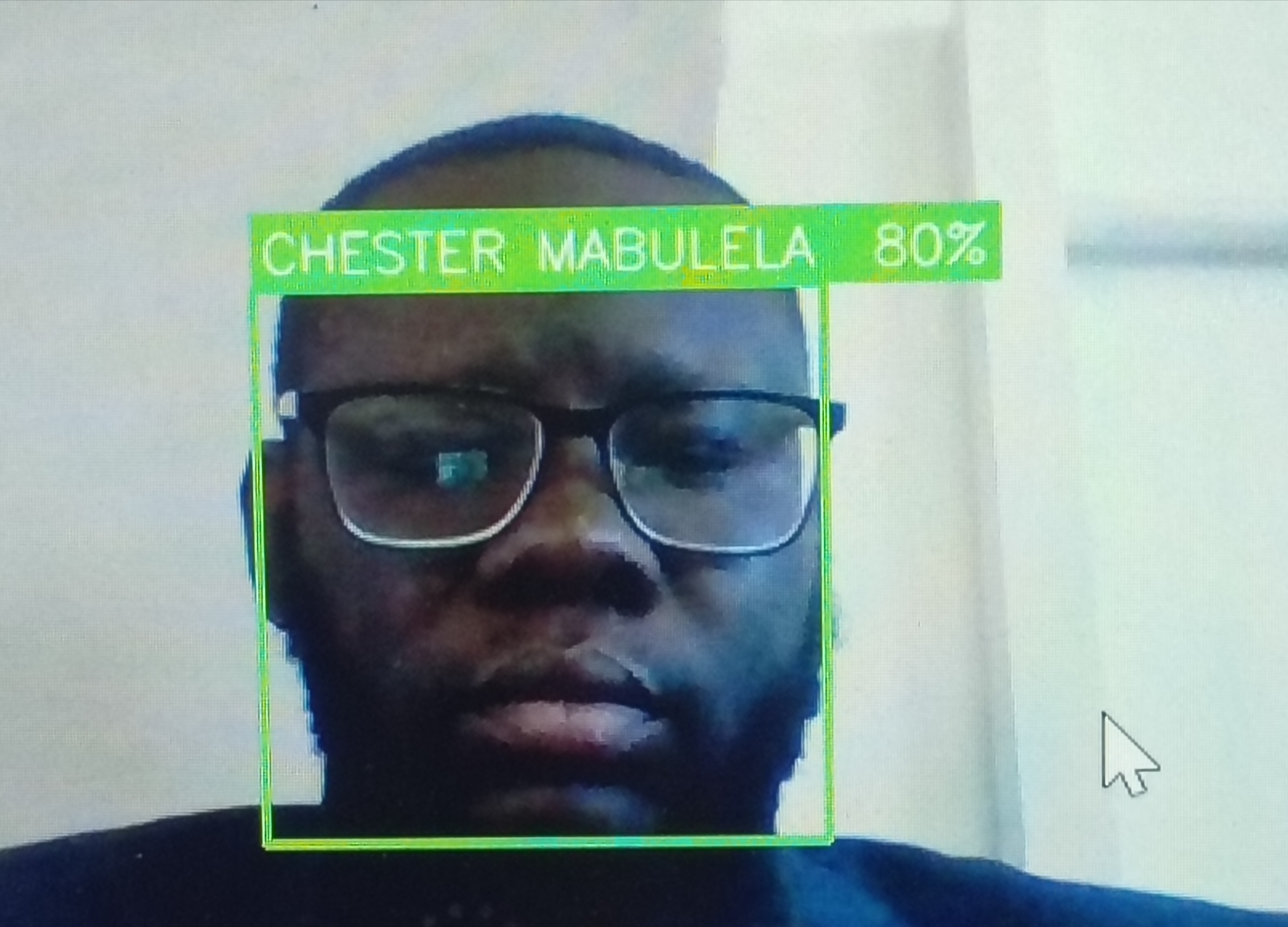 CRADND facial recognition system identifying Chester Mabulela in real time
